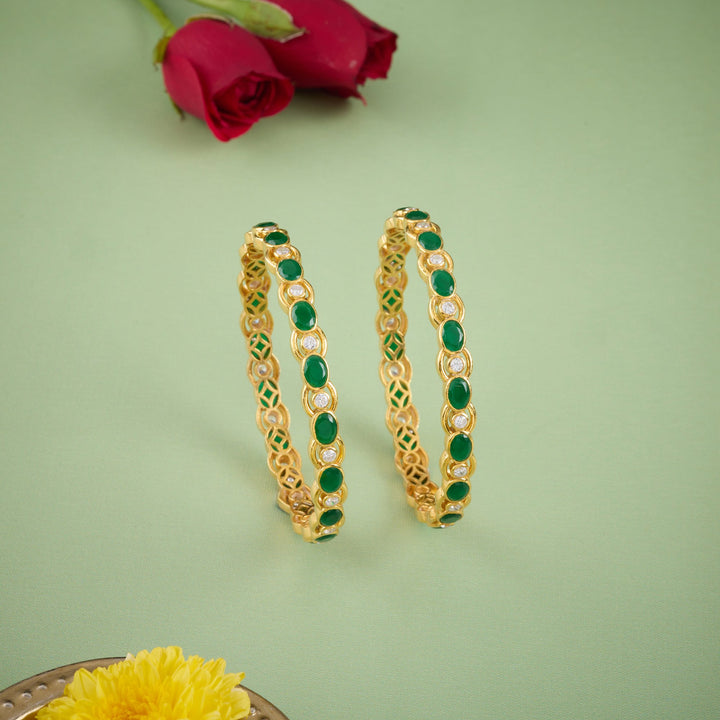 Ovalmera Stone Bangles