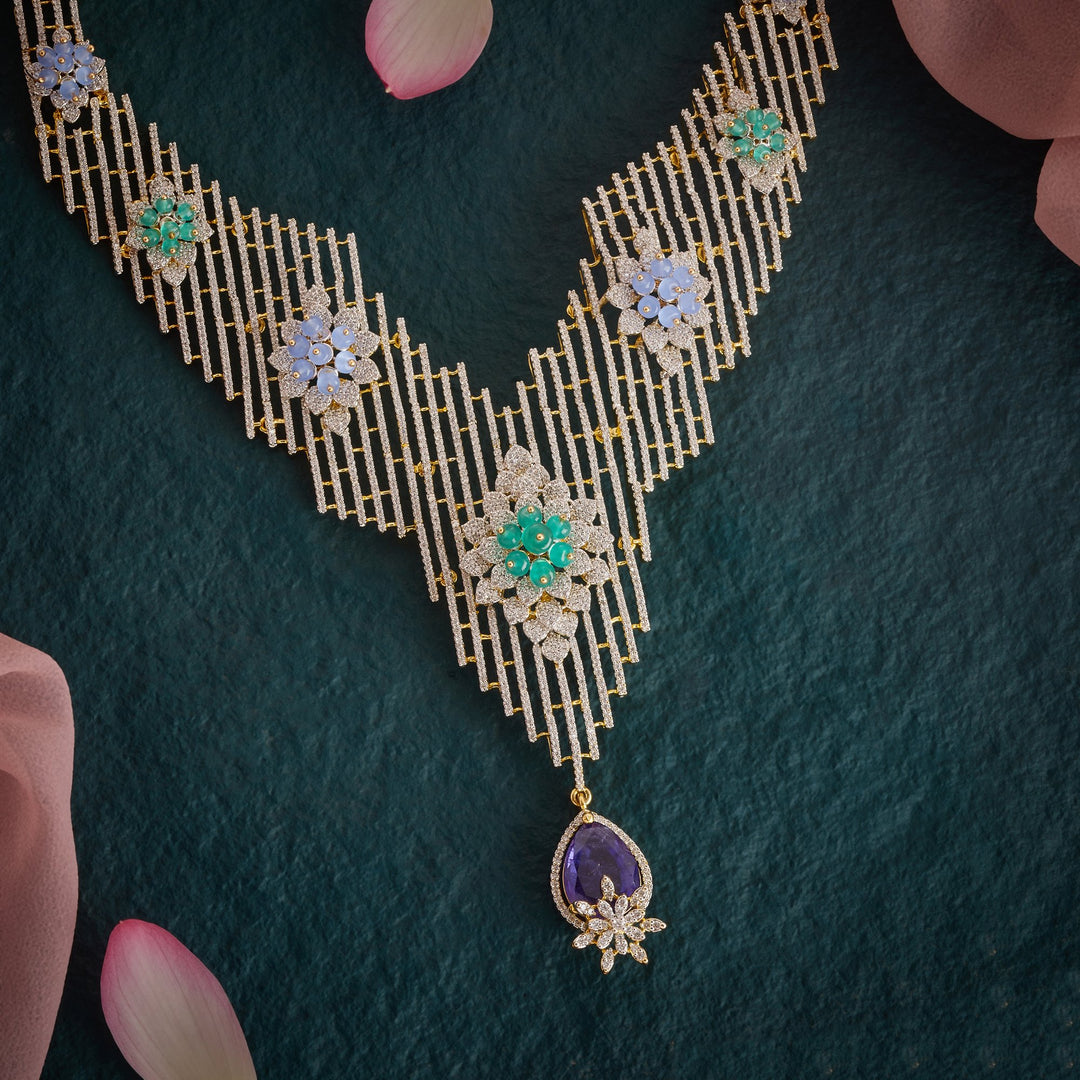 Glamorous CZ Necklace Set