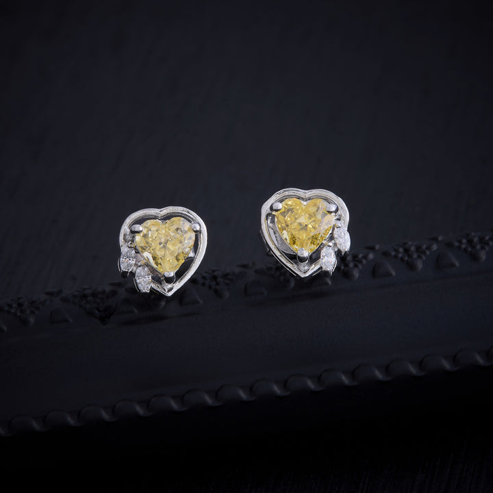 Butter-Yellow Heart Studs