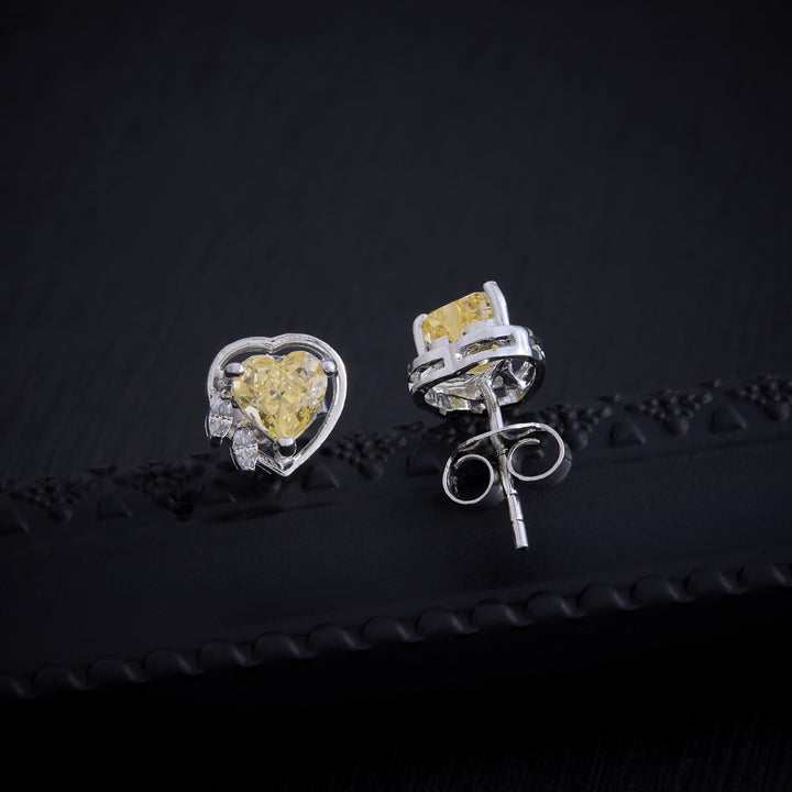 Butter-Yellow Heart Studs