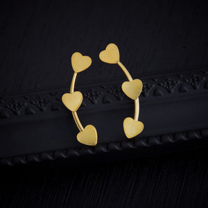 Triple-Heart Ear Cuff