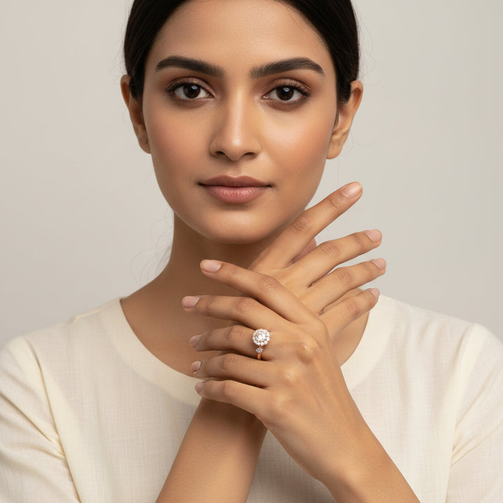 Floral-Set Ring