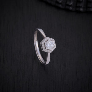 HexaGlow CZ Ring