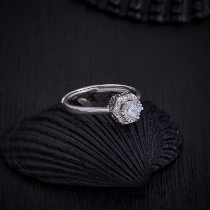 HexaGlow CZ Ring