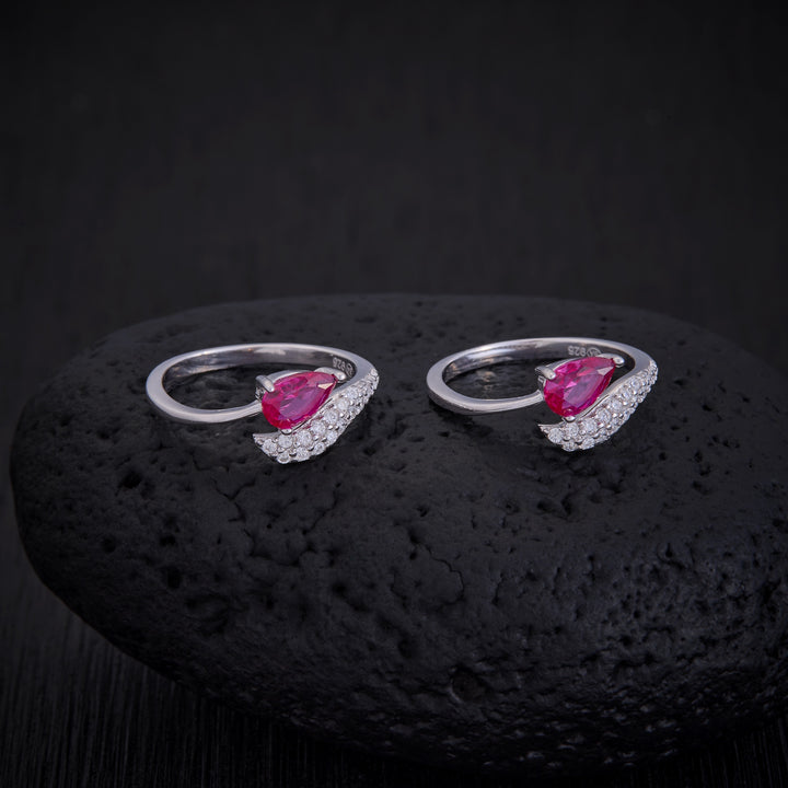 Pear-Pinkish Toe Ring