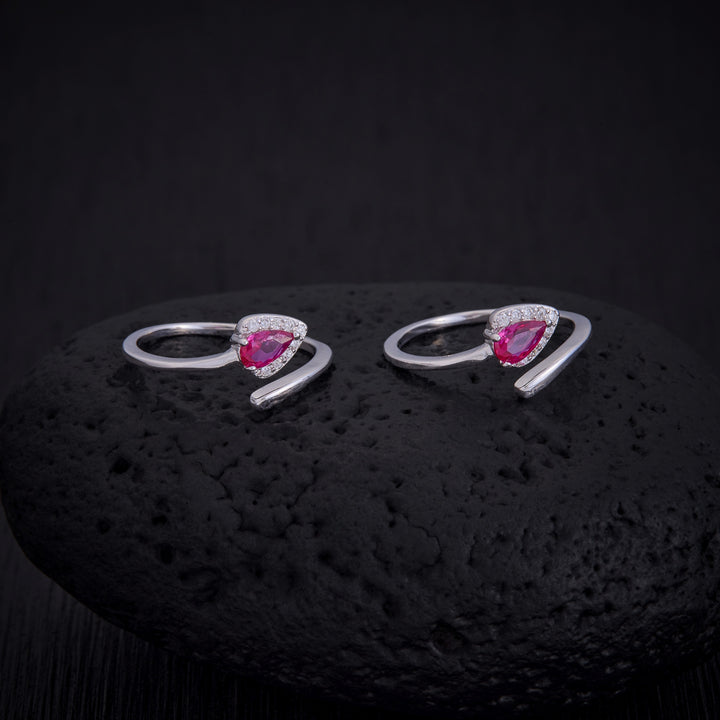Pear Sparkle Toe Ring