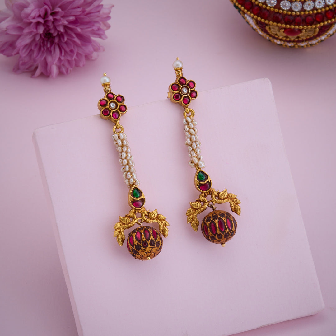 Vilasika Moti Dangle Earrings