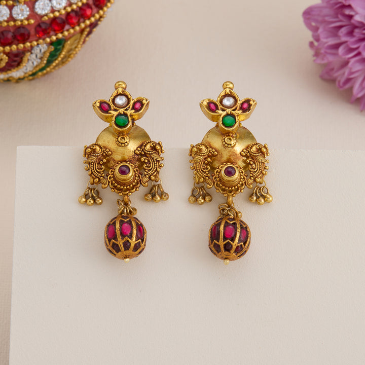 Ruby Plumage Danglers