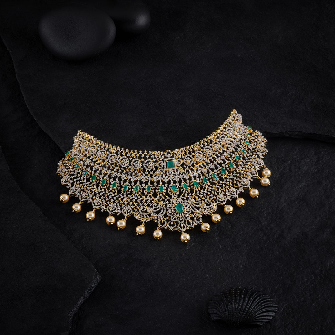 Florazura & Pearl CZ Choker