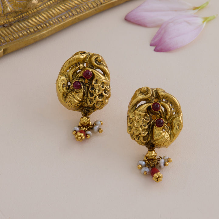 Pichwai Charm Studs