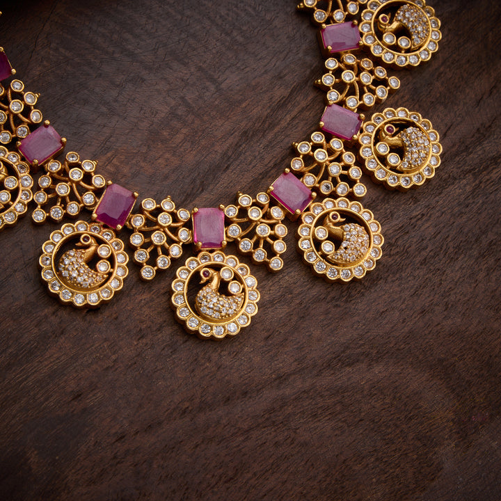Peacock Vilasam Short Necklace