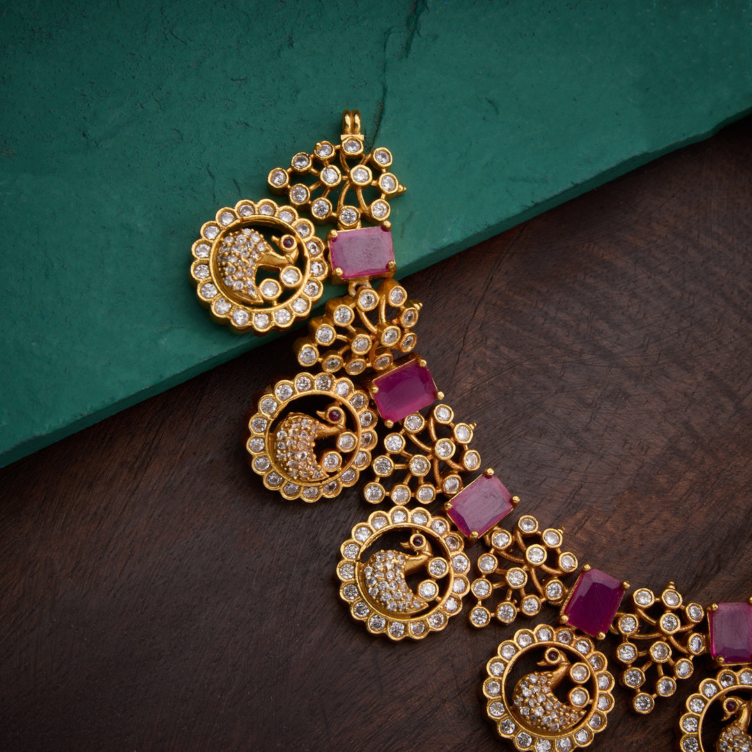 Peacock Vilasam Short Necklace