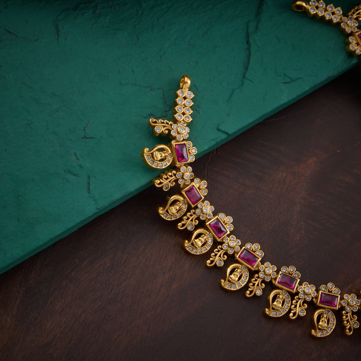 Ruby Pushpam Short Necklace