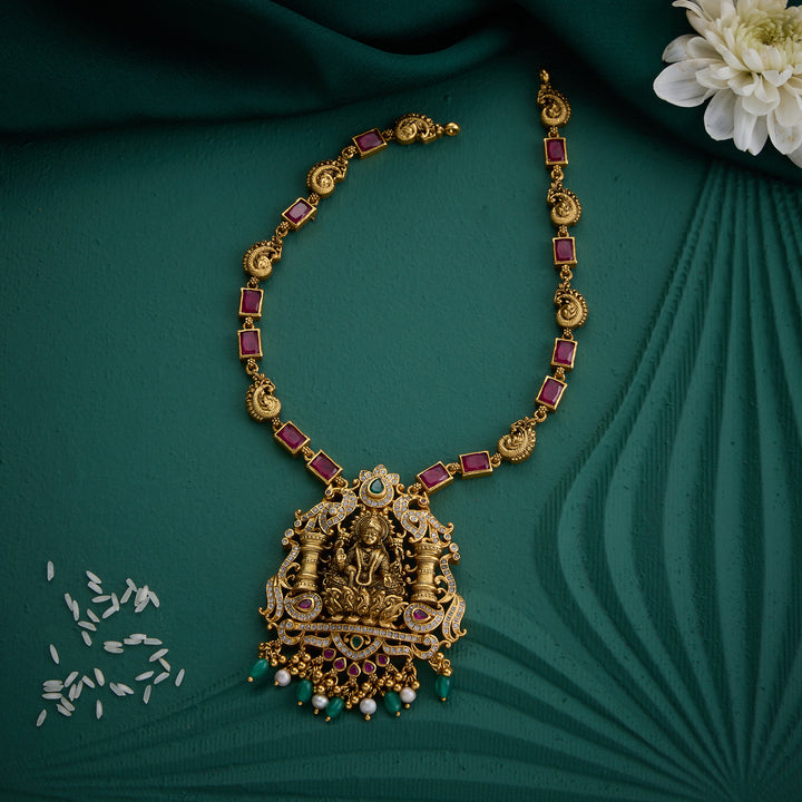Ruby Pushpam Short Necklace