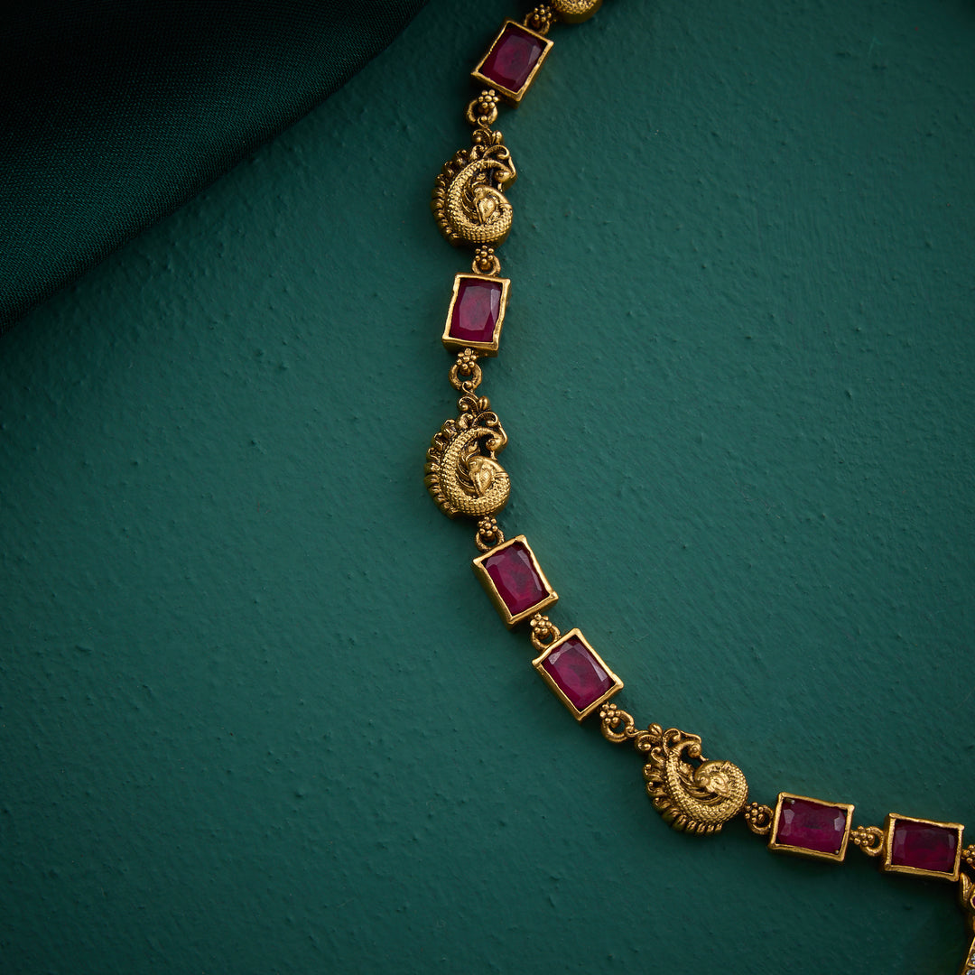 Ruby Pushpam Short Necklace