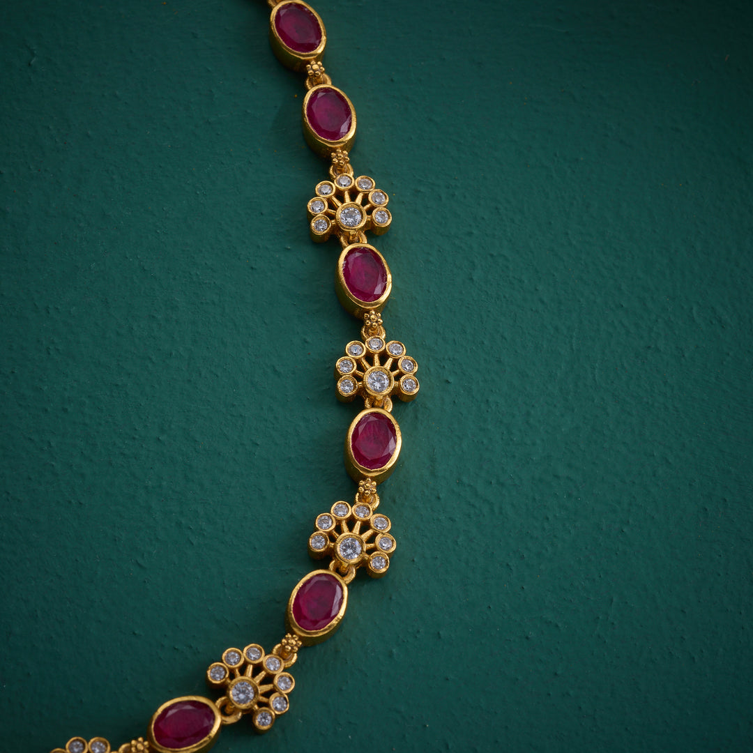 Shree Ruby Rose Short Necklace