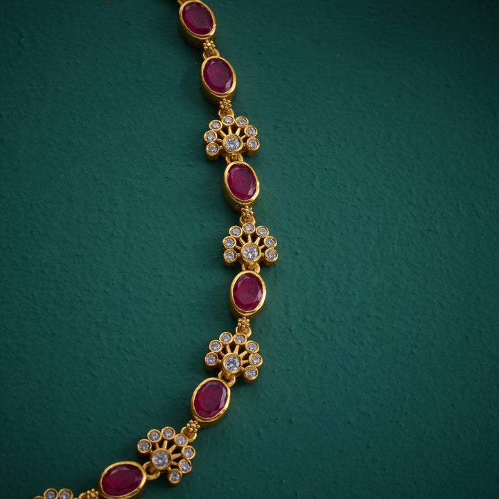 Shree Ruby Rose Short Necklace