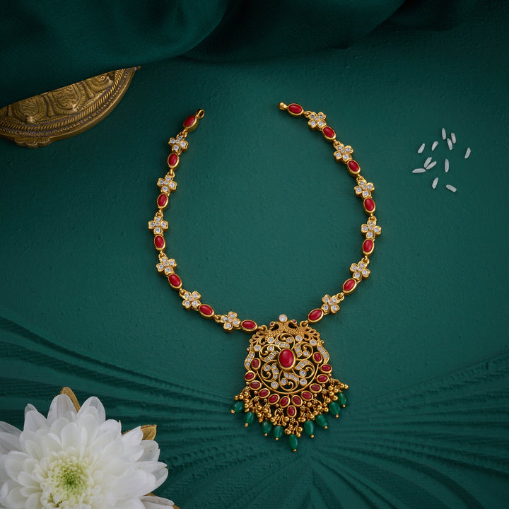 Rajkumari Coral Short Necklace