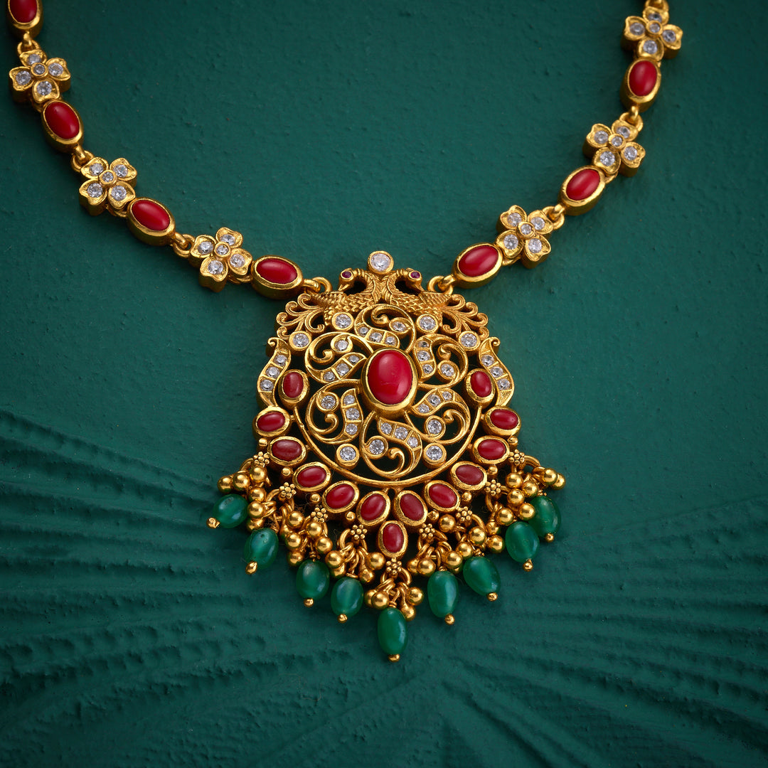Rajkumari Coral Short Necklace