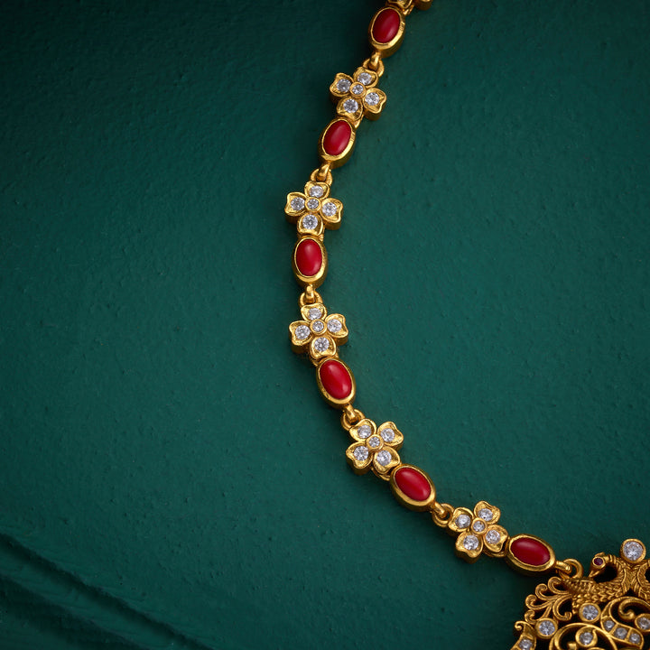 Rajkumari Coral Short Necklace