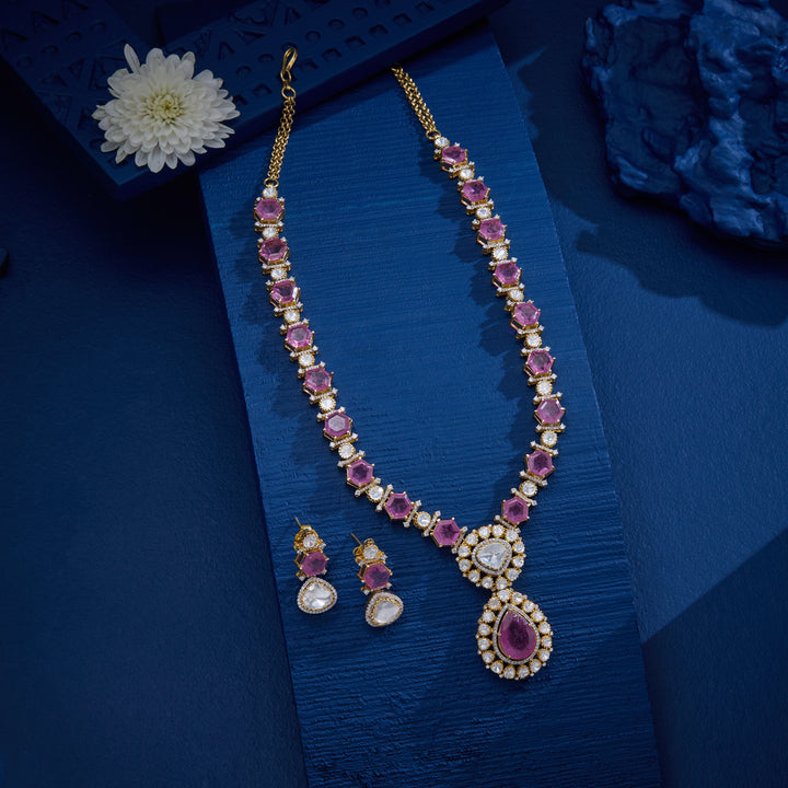 Fleur-Morganite Necklace Set