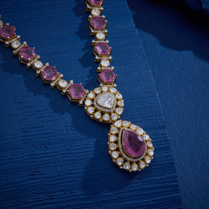 Fleur-Morganite Necklace Set