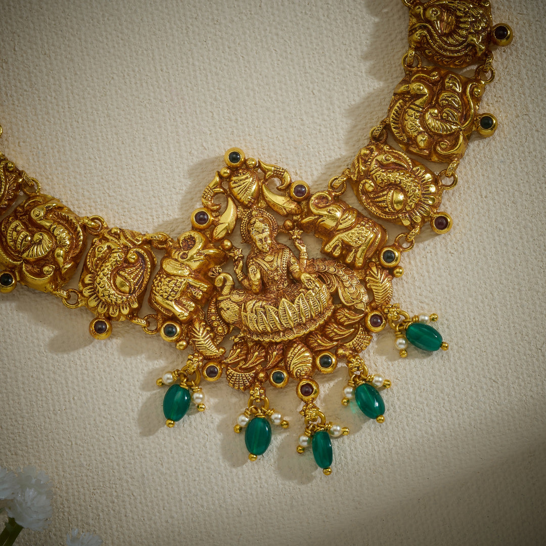 Gaja Lakshmi Temple Necklace