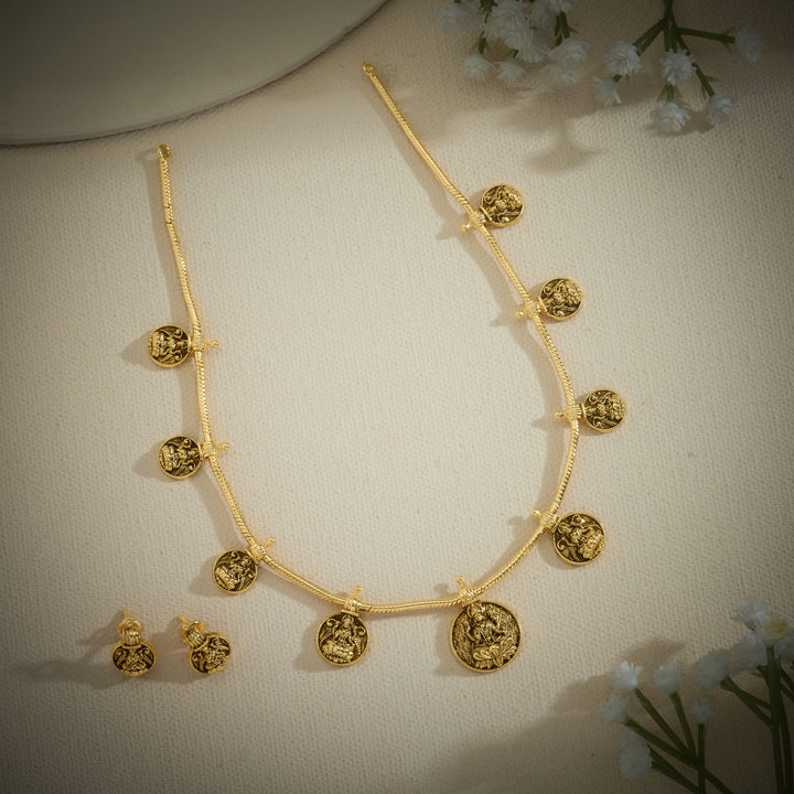 Queen's Lakshmi Temple Necklace Set