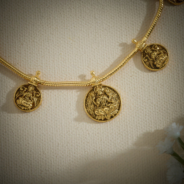 Queen's Lakshmi Temple Necklace Set