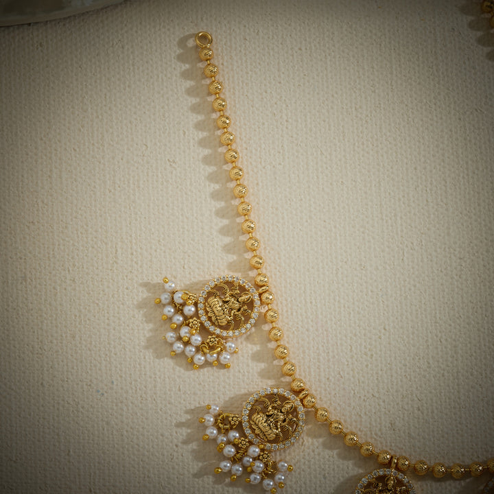 Lakshmi-Moti Temple Necklace Set