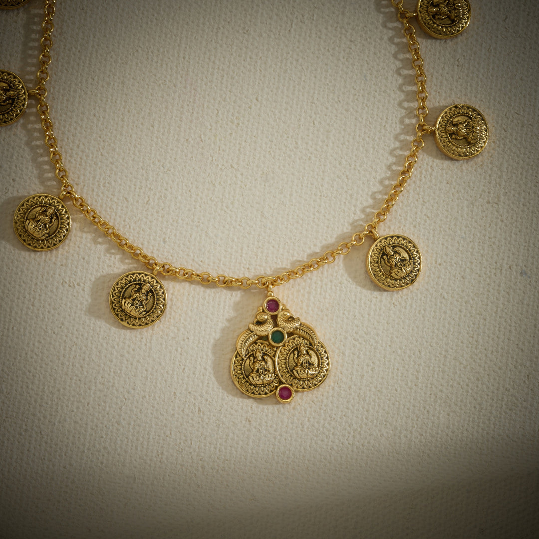 Mayura Shobha Temple Necklace Set