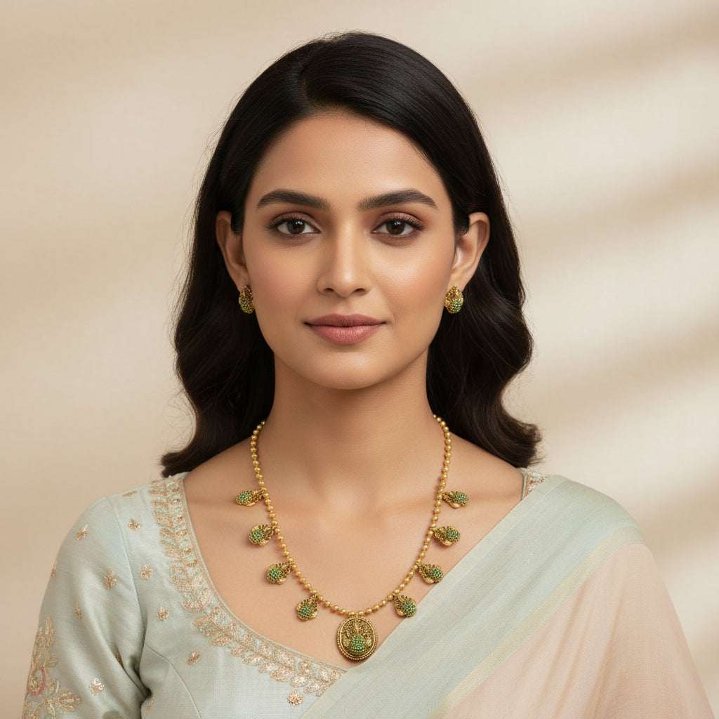 Mayura Queen Nakshi Necklace Set