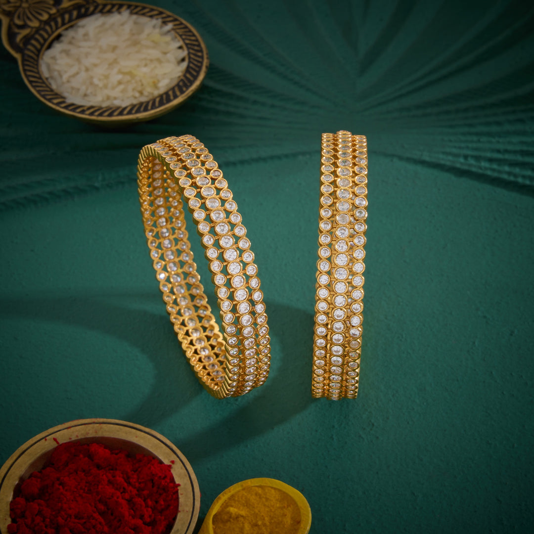 Crystal Line Stone Bangles