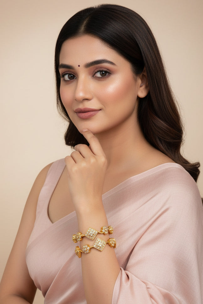 Blossom Grace Stone Bangles