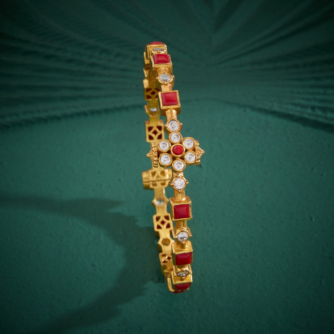 Phool-Kesar Stone Bangles