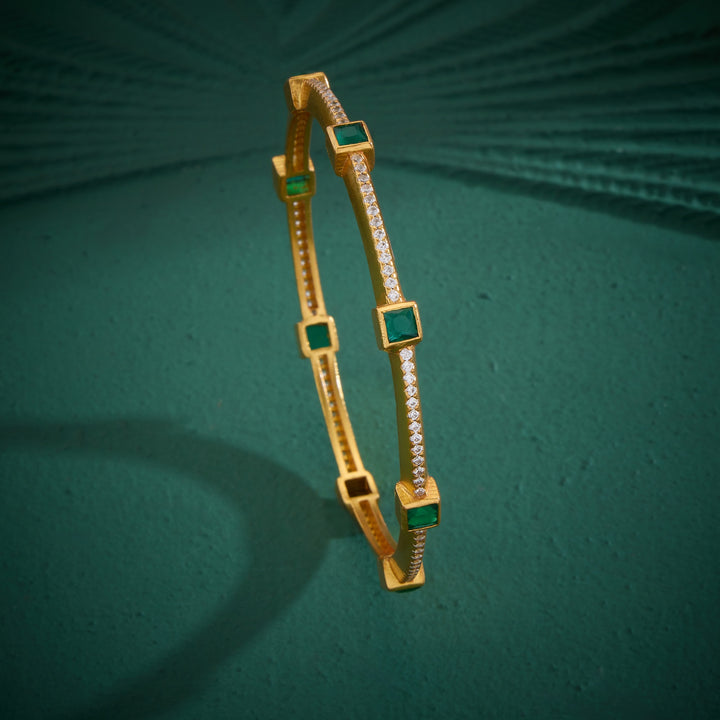 Square-Greena Stone Bangles