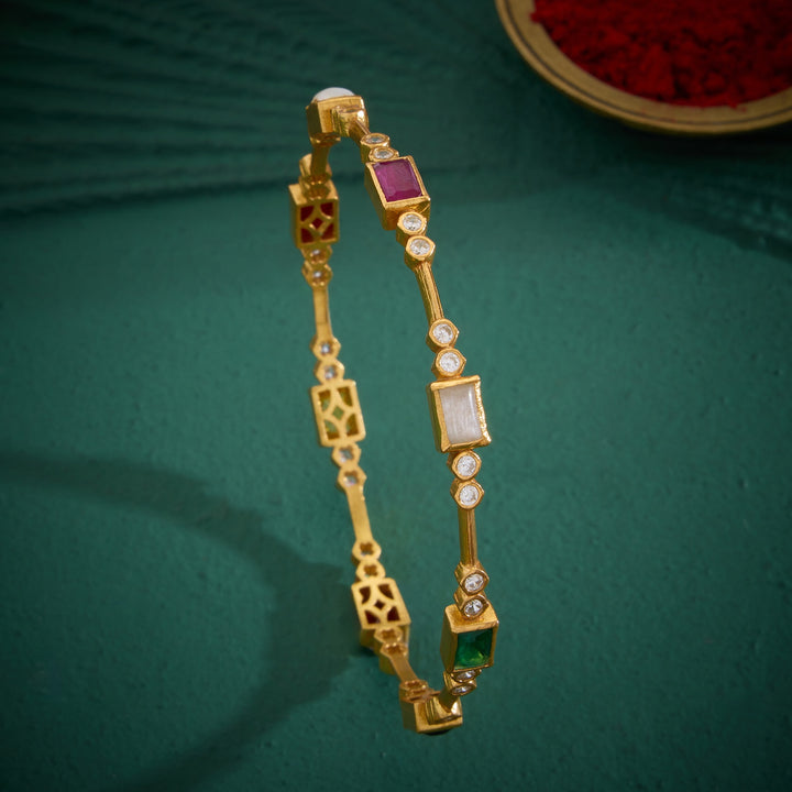 Recta-Orange Stone Bangles