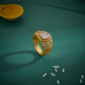 Oval-Flora Antique Ring