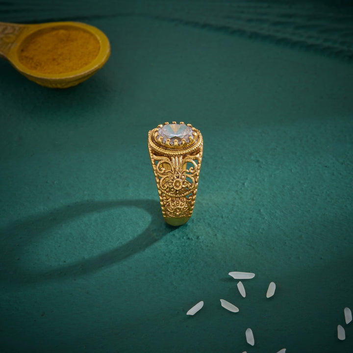 Oval-Flora Antique Ring