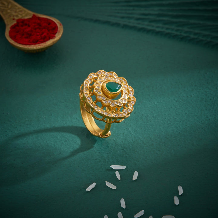 Pear-Blossom Stone Ring