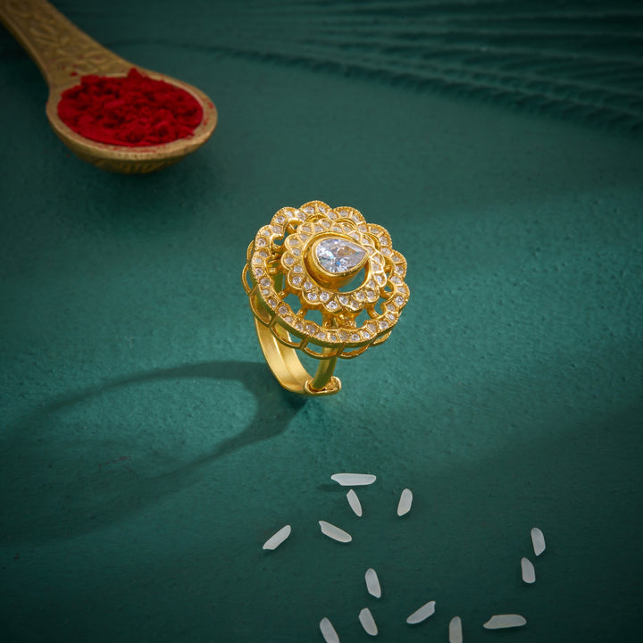 Pear-Blossom Stone Ring