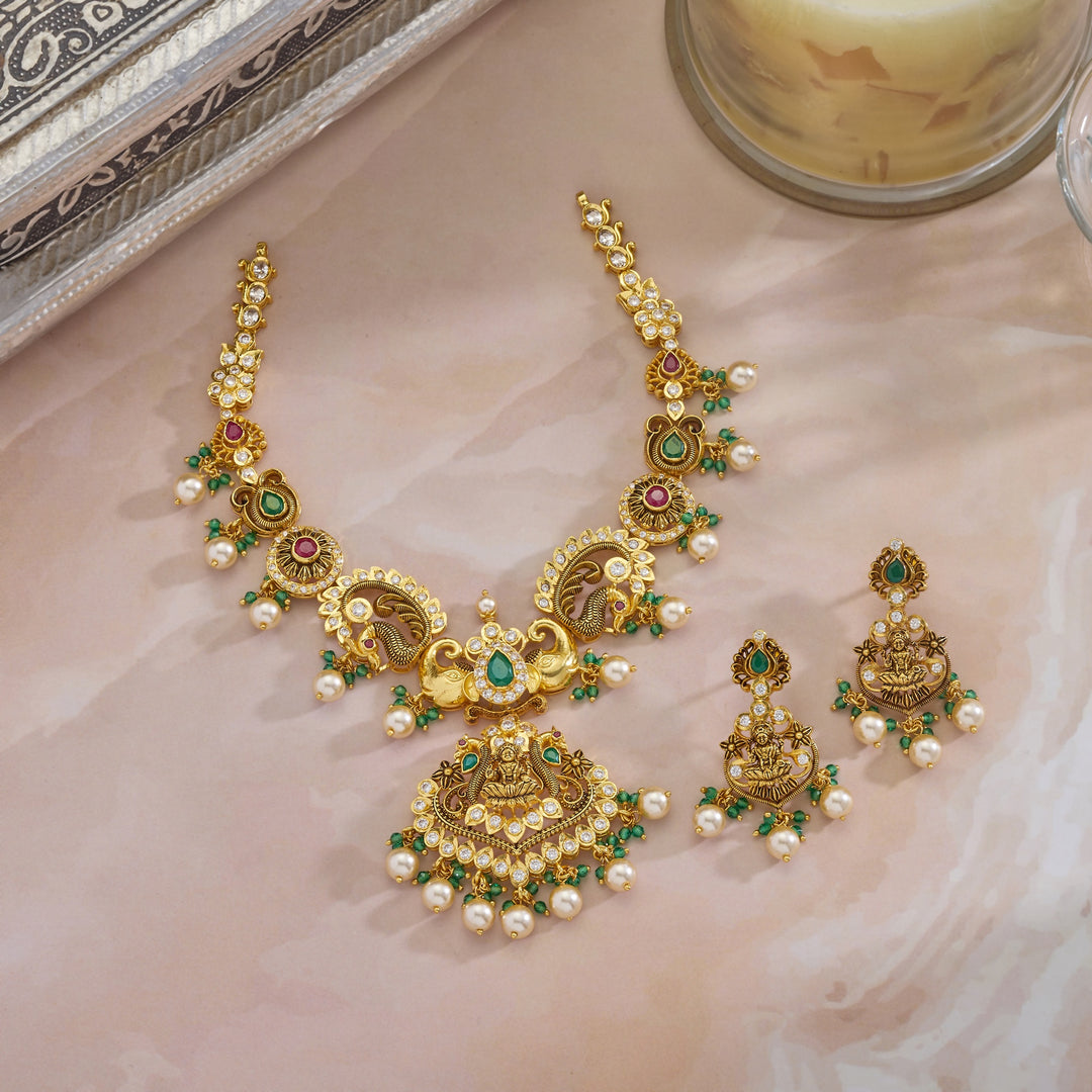 Nitya Lakshmi Temple Necklace Set