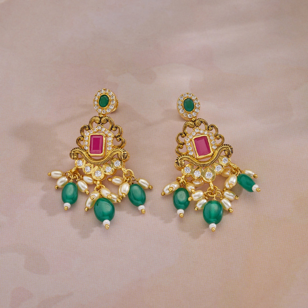 Mayil Ratna Nakshi Necklace Set