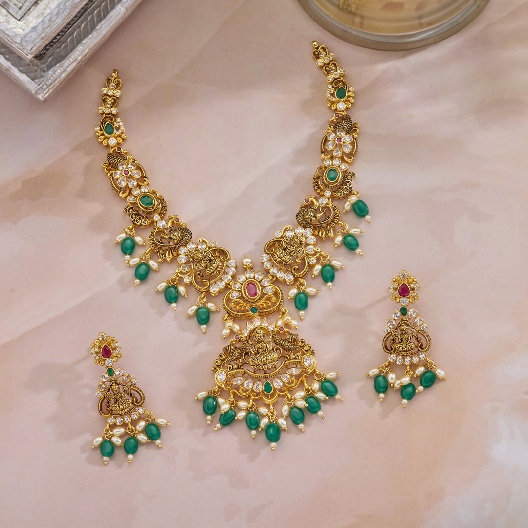 Lakshmi Kirana Temple Necklace Set