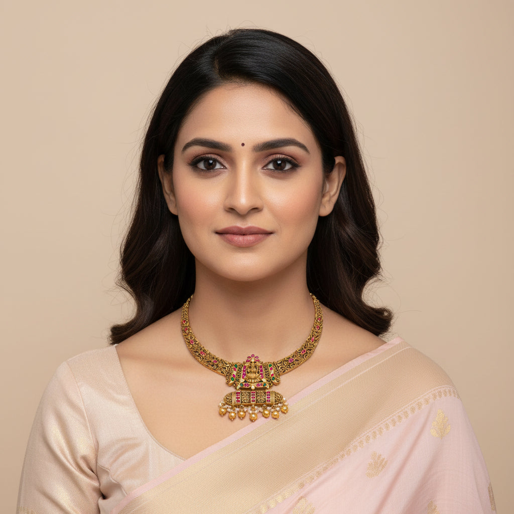 Lakshmi Kripa Temple Necklace