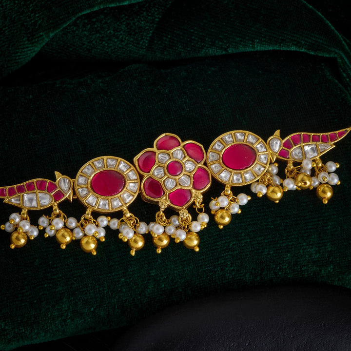 Parrot-Phool Kundan Choker Set