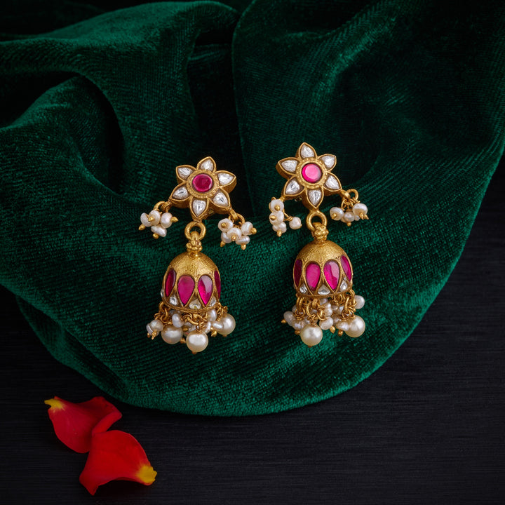 Shobha Blossom Kundan Jhumki