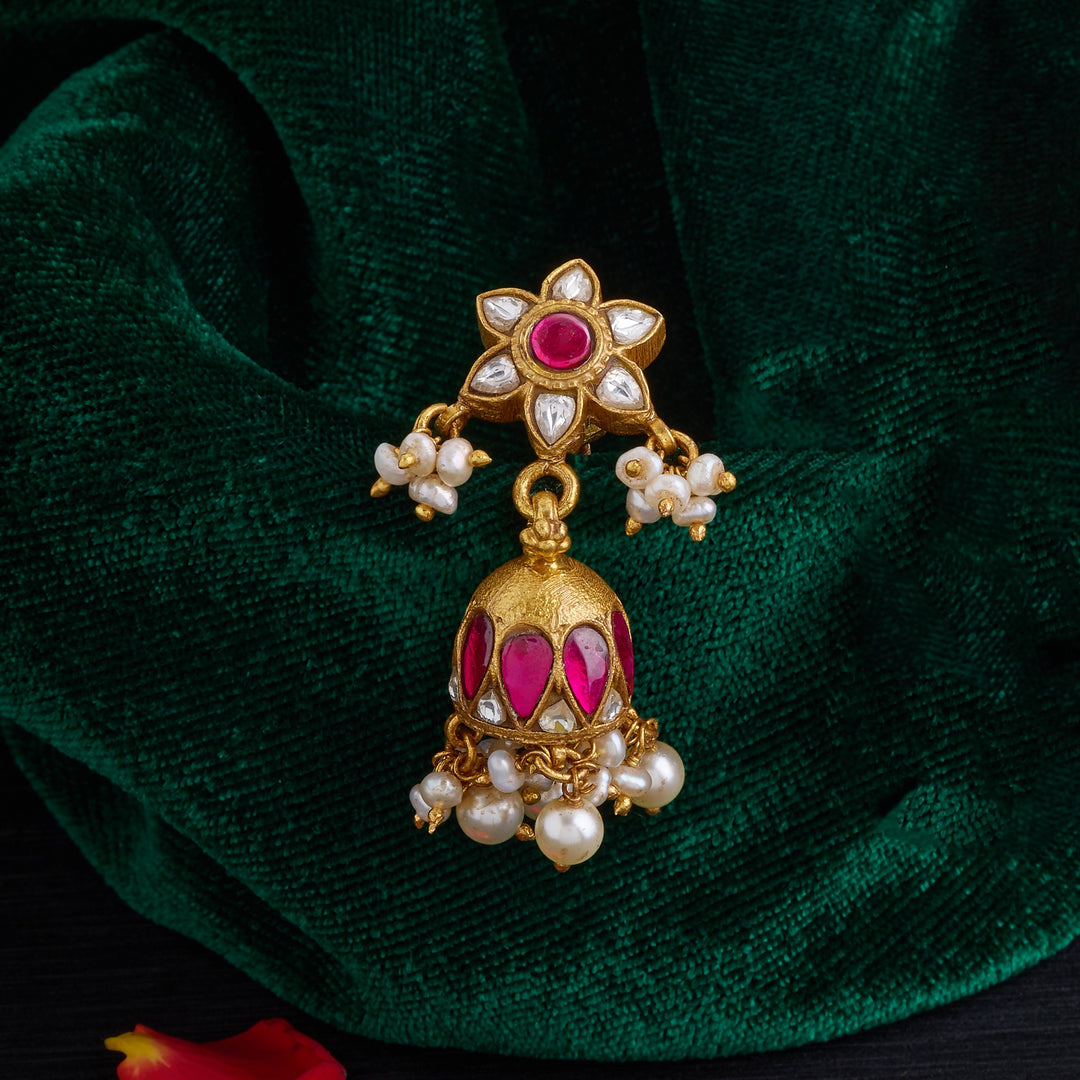 Shobha Blossom Kundan Jhumki