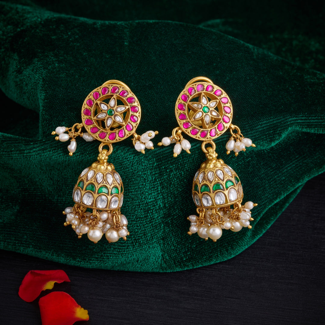 Pushpa-Pearl Kundan Jhumki