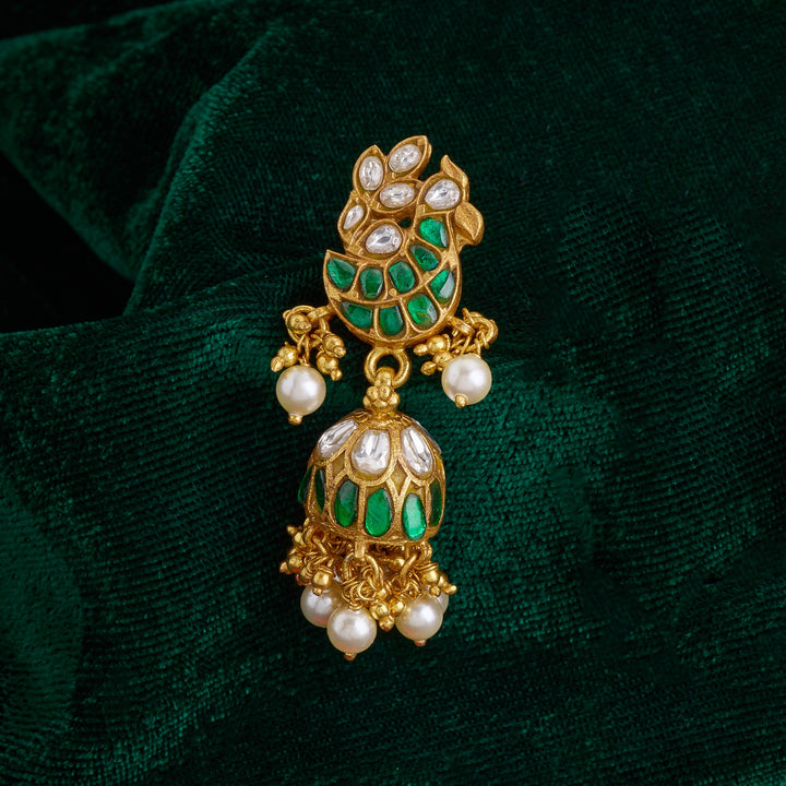 Navilu Pearl Kundan Jhumki